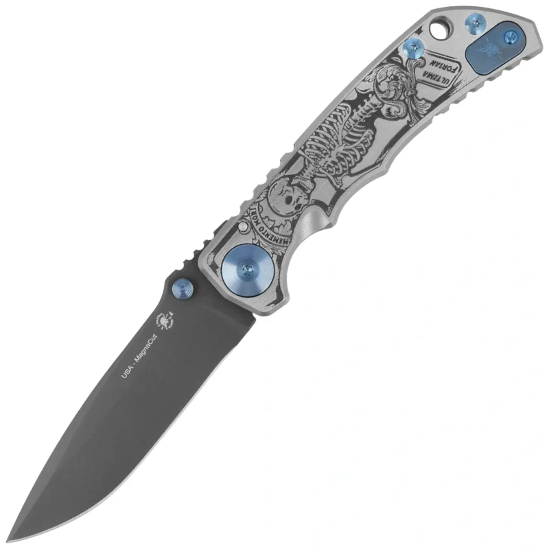 Darmowa dostawa Nóż składany Spartan Blades Harsey Folder ''Memento Mori'' Titanium, Black MagnaCut by William W. Harsey (SF5 Custom Memento Mori)