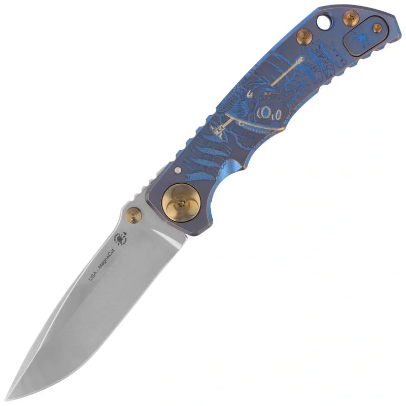 Spartan Blades Harsey Folder ''Plague Doctor'' Blue Titanium, Satin MagnaCut by William W. Harsey (SF5DOCTOR BL) Dodaj do koszyka