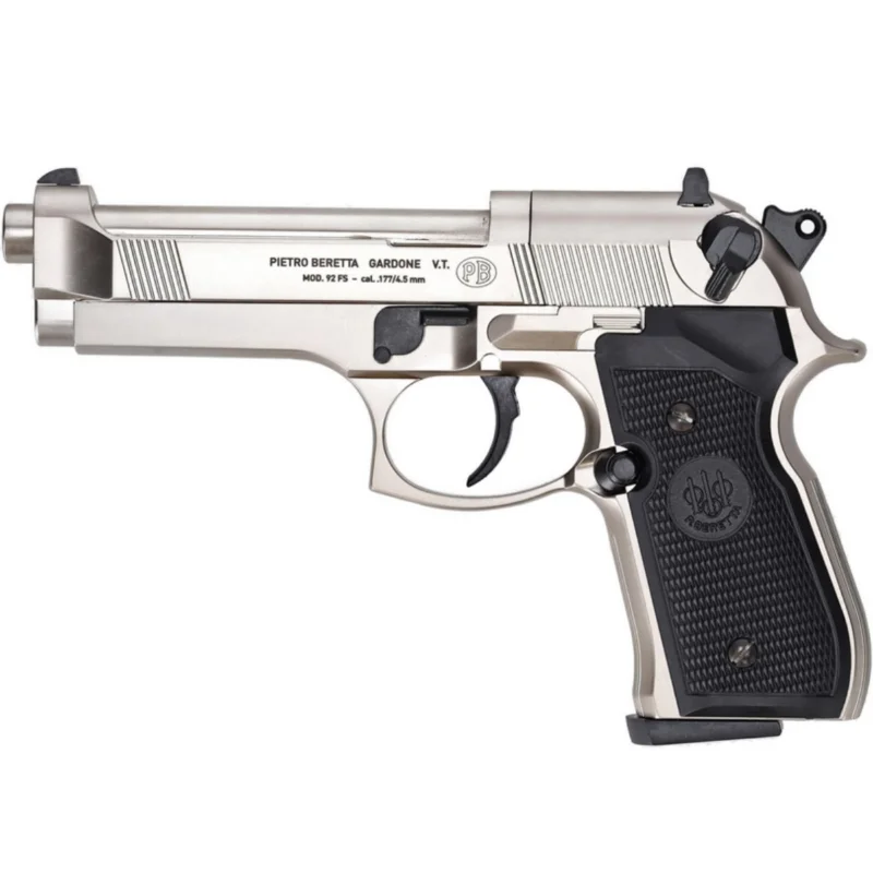 Pistolet wiatrówka Beretta M92 FS nikiel 4,5 mm Diabolo CO2 (419.00.02) Do wyczerpania zapasów