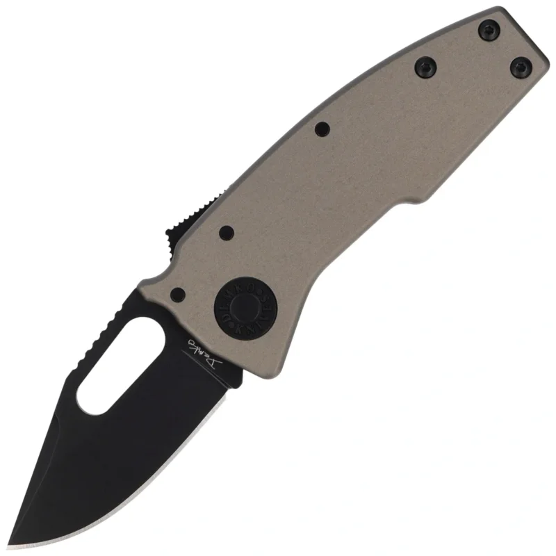 Nóż składany Demko Nano-Shark Stealth CP Artillery Grey Aluminium, Black DLC CPM 20CV by Andrew Demko (NANO-20CV-Artillery Grey ALUM-CP) Bestseller