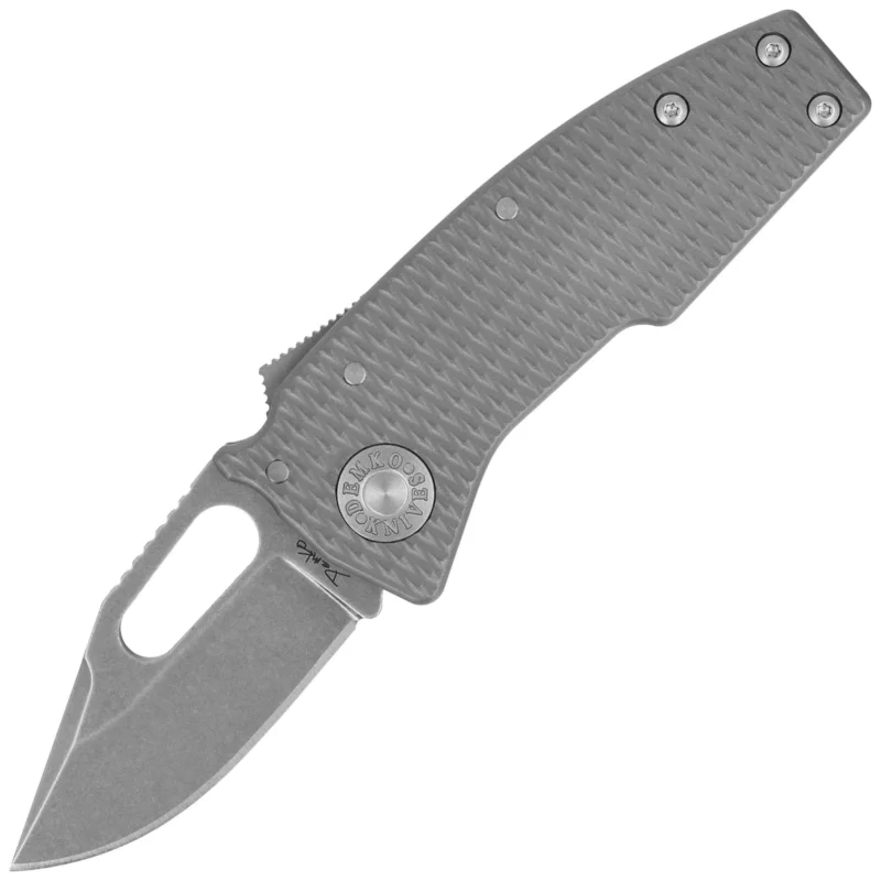 Demko Nano-Shark CP Milled Titanium, Stonewashed CPM 20CV by Andrew Demko (NANO-20CV-Milled TI-CP) Darmowa dostawa