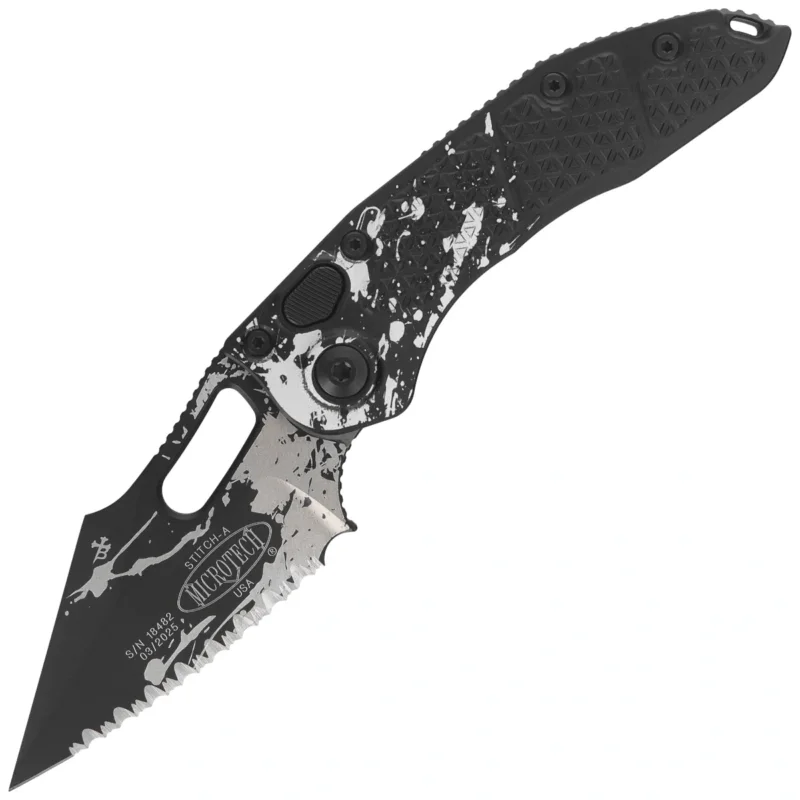 Oferta limitowana Nóż automatyczny Microtech Stitch-A S/E Battle Ready Aluminium, Battle Ready F/S M390MK by Borka Blades and Tony Marfione (169-3BYRND)