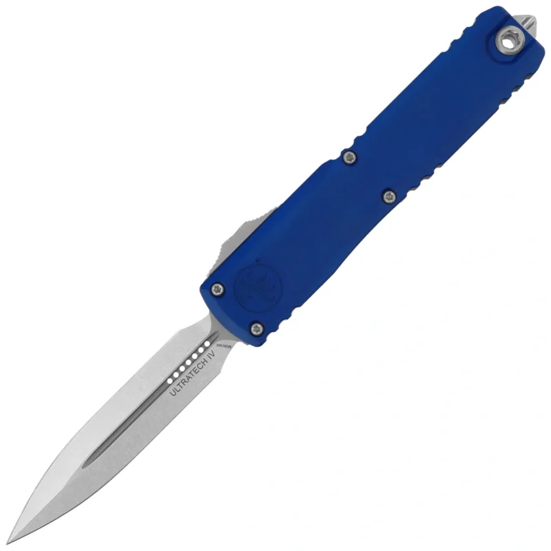 Microtech Ultratech Gen IV D/E OTF Knife Navy Blue Aluminum, Stonewashed M390MK by Tony Marfione (11224-10NA) Cena promocyjna
