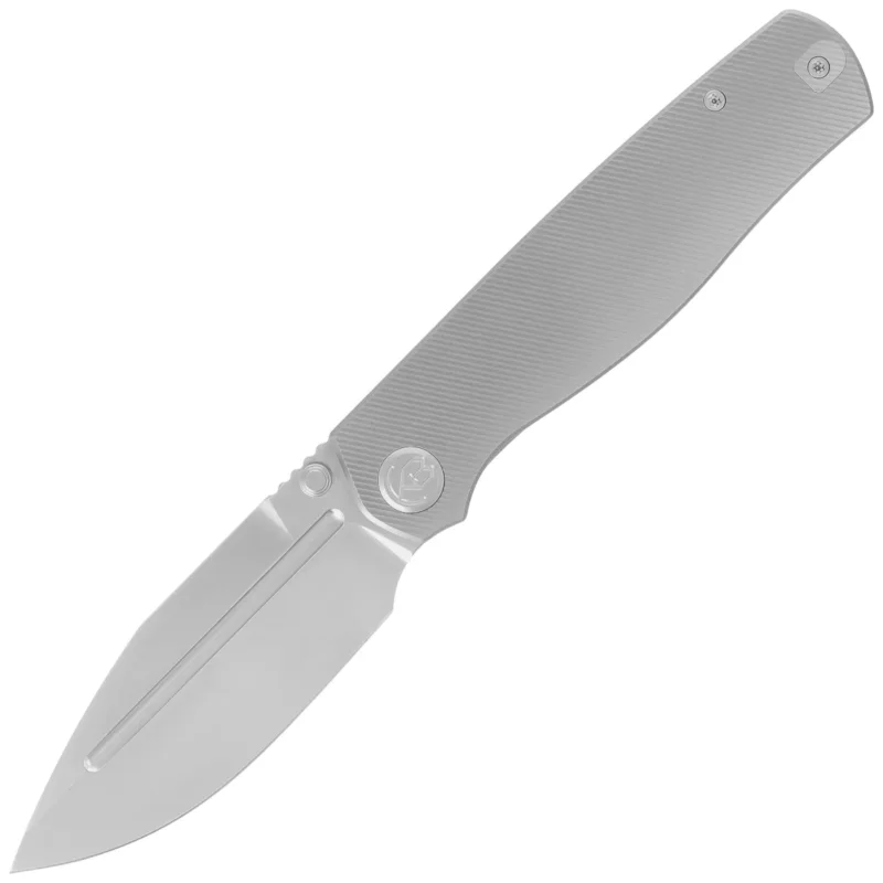 Nóż składany Kubey KB Knives Albatross Gray Titanium, Silver Beadblasted M390 by Ray Laconico (KB471A) Wyjątkowa oferta