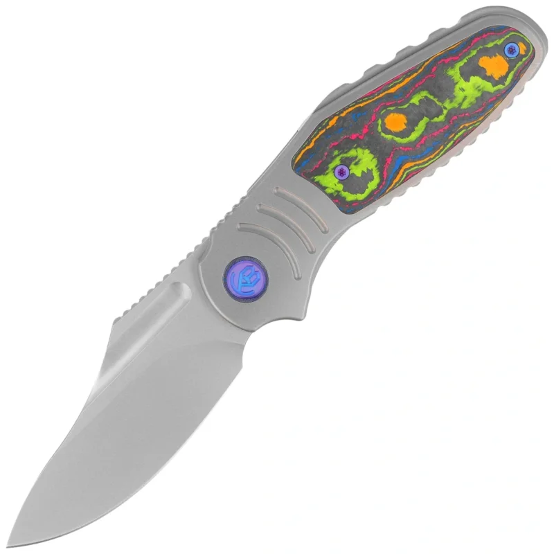 Nowość Nóż składany Kubey KB Knives Stroller Gray Titanium/Camo Carbon Fiber, Stonewashed CPM 20CV by Utilizator (KB384A)