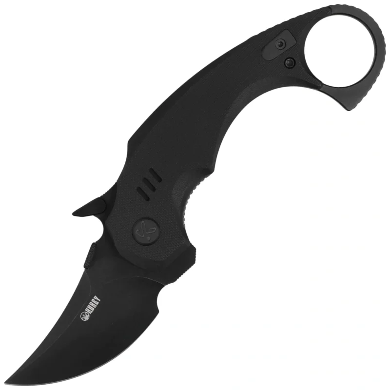 Kubey Jaw Pikal Knife Black G10, Black Stonewashed 14C28N by MUZI Design (KU440F) Ekspresowa dostawa