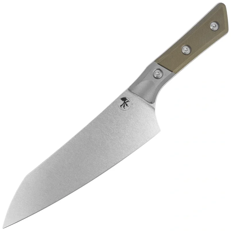 Microtech Chef 8'' Kitchen Knife OD Green G10/Titanium Bolster, Stonewashed M390MK (3000B-10 OD) Nowy