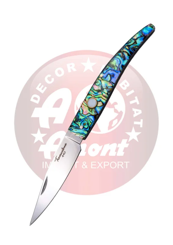 Nóż składany Third Decor Habitat N92V Abalone/Acrylic, Mirror-Polished 440 (TK-N92V) Popularny