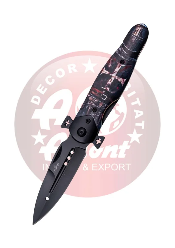 Zamów teraz Nóż składany Third Decor Habitat N120T 3D Hospitaller Warrior Beechwood, Black 420 (TH-N120T)