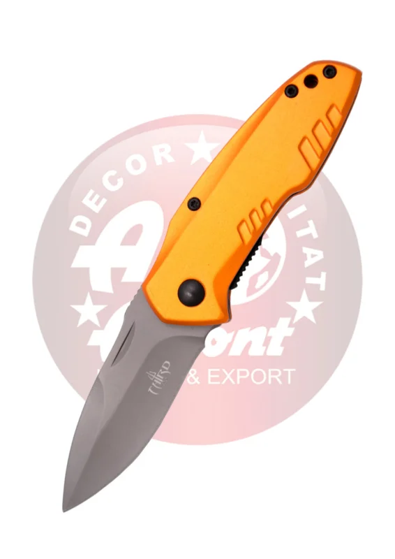 Dostępne od ręki Nóż składany Third Decor Habitat N83O Orange Anodized Aluminum, Titanium Gray Coated 420 (TH-N83O)