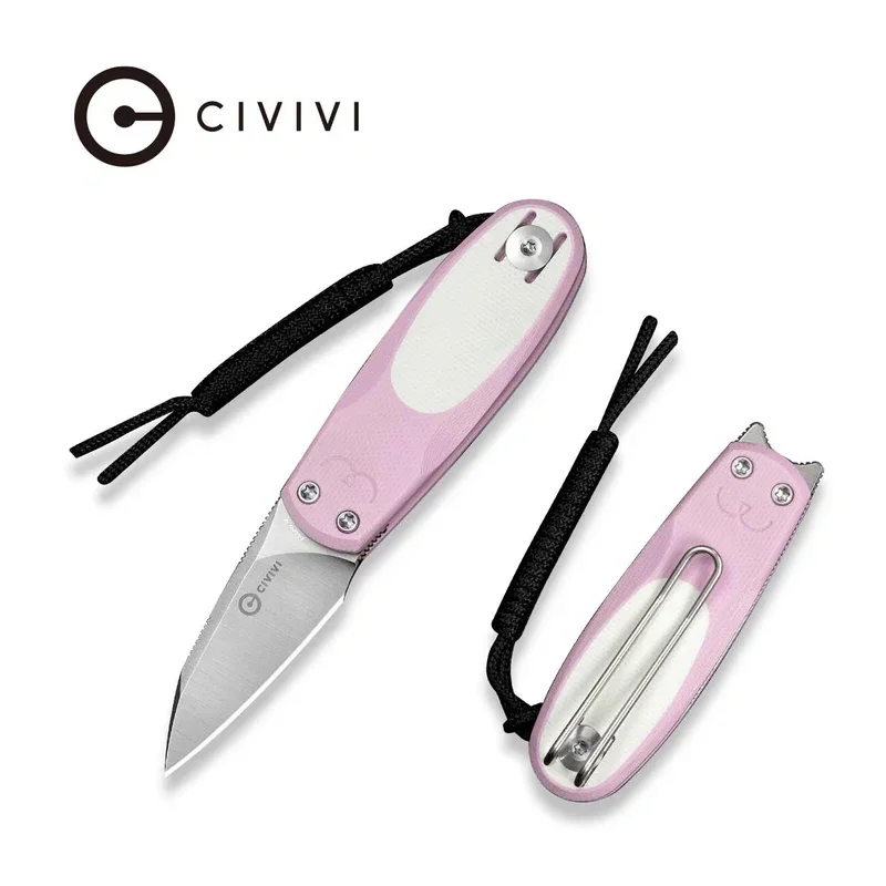 Civivi Purr Knife Powder Pink-White G10, Satin Nitro-V by Ostap Hel (C25054-4) Zamów teraz