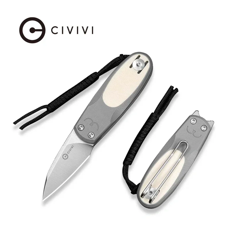 Civivi Purr Knife Gray-Ivory G10, Satin Nitro-V by Ostap Hel (C25054-1) Rabat
