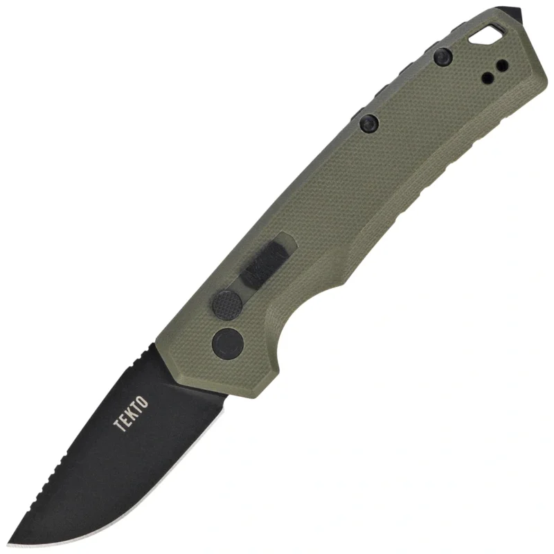 Wyprzedaż Tekto A3 Delta Mini D/P Automatic Knife OD Green G10, Black D2 (A3S_G1OD_D2BK1_A1)