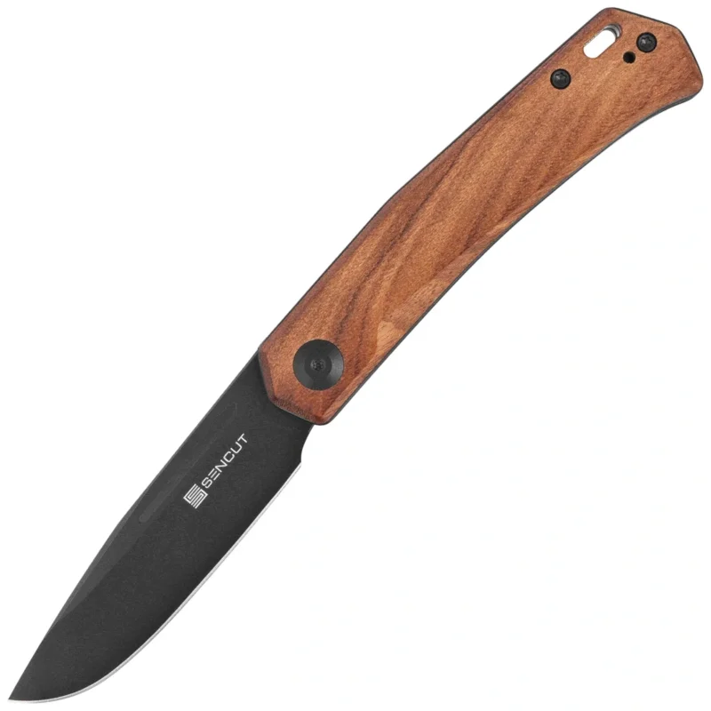 Łatwy zwrot Nóż składany Sencut Braxx Guibourtia Wood, Black D2 (S25089-3)