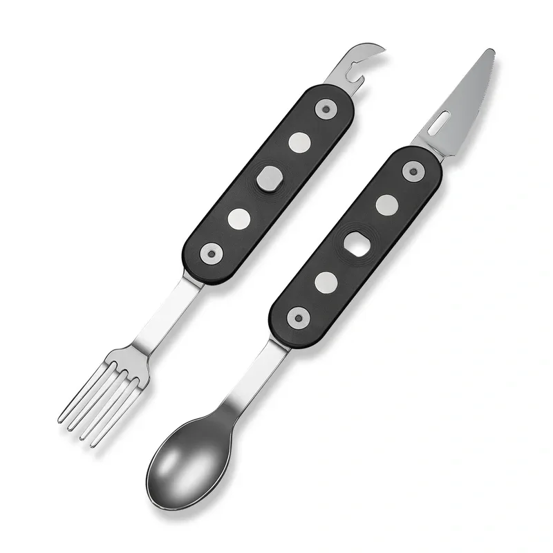 Niezbędnik Civivi Partake 4-in-1 Multi-Tool, Knife, Fork, Spoon, Can Opener Black Aluminium, Satin Stainless Steel (C24032C-1) Szybka wysyłka