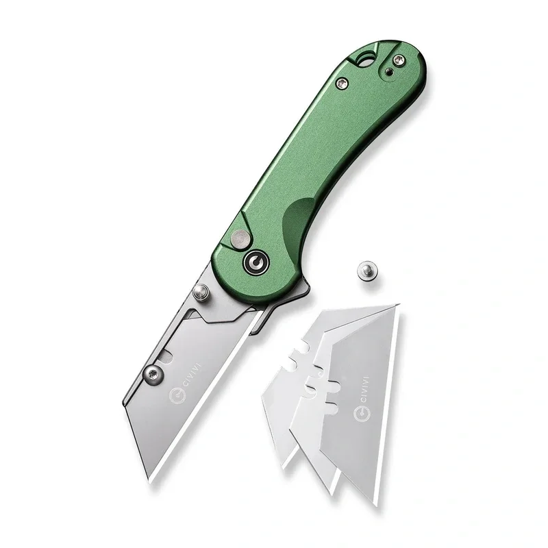 Nóż składany Civivi Elementum Utility Green Aluminium, Stonewashed 6Cr13MoV (C23039B-3) Popularny