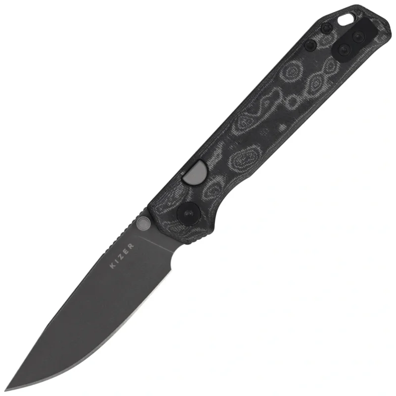 Kizer Begleiter 2.9 BLL Knife Gray Vortex Micarta, Gray PVD / Stonewashed BD1N by Azo (V3458.2BDA2) Ekspresowa dostawa