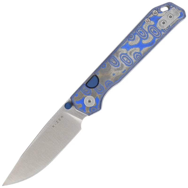 Bezpieczne zakupy Kizer Begleiter 2.9 BLL Knife Blue Vortex Micarta, Satin BD1N by Azo (V3458.2BDA1)