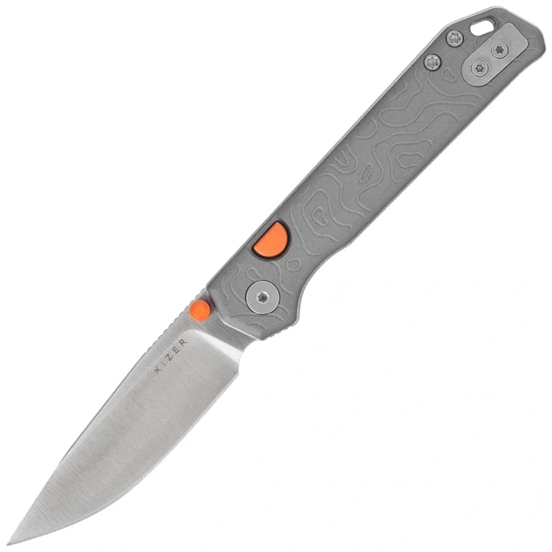 Kup teraz Kizer Begleiter 2.9 BLL Gray Aluminum, Satin CPM S35VN by Azo (Ki3458.2BDA1)