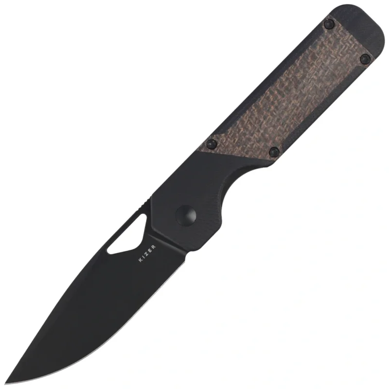 Nóż składany Kizer Militaw Black G10 / Green Micarta, Black Nitro-V by Jonathan Styles (V3634A1) Szybka dostawa