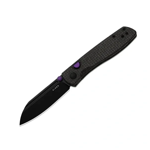 Nóż składany Kizer Renissance Black Micarta, Black PVD N690 by Caleb Waldman (V3698A1) Promocja