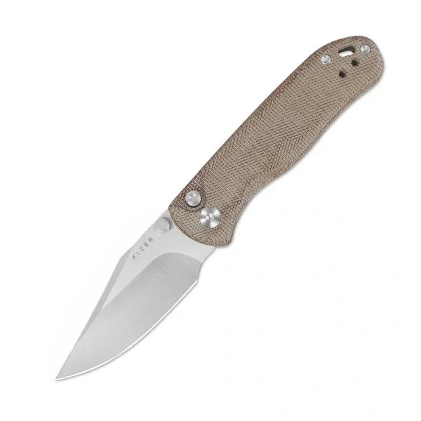 Tylko do końca tygodnia Kizer Drop Bear 2 Knife Brown Micarta, Satin Nitro-V by Azo (V3619.2CC1)