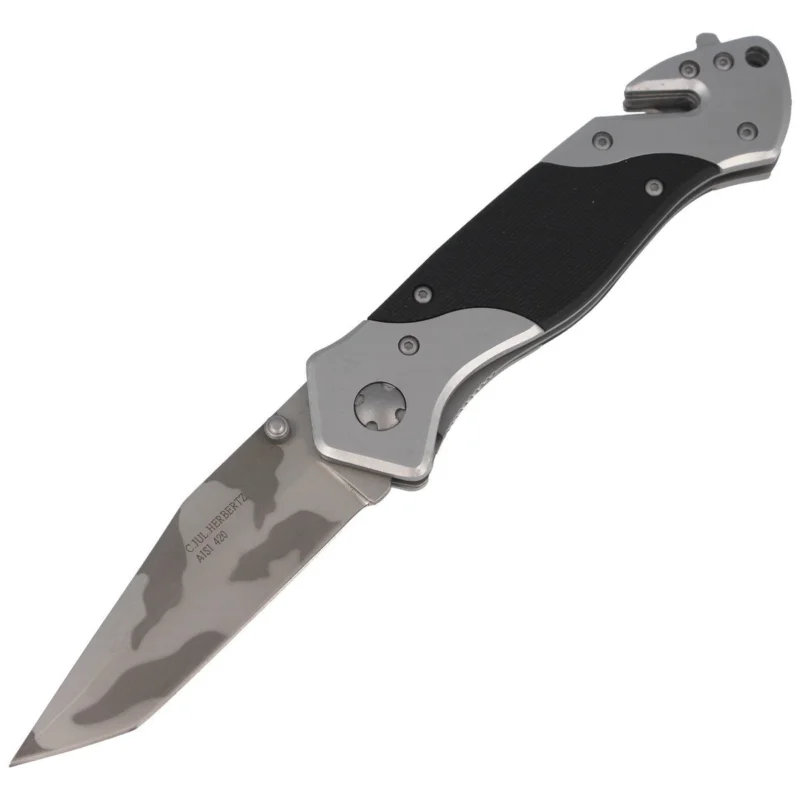 Herbertz Solingen Rescue Black G10 / Stainless, Camo-Design Blade (44069 - 226912) Rabat