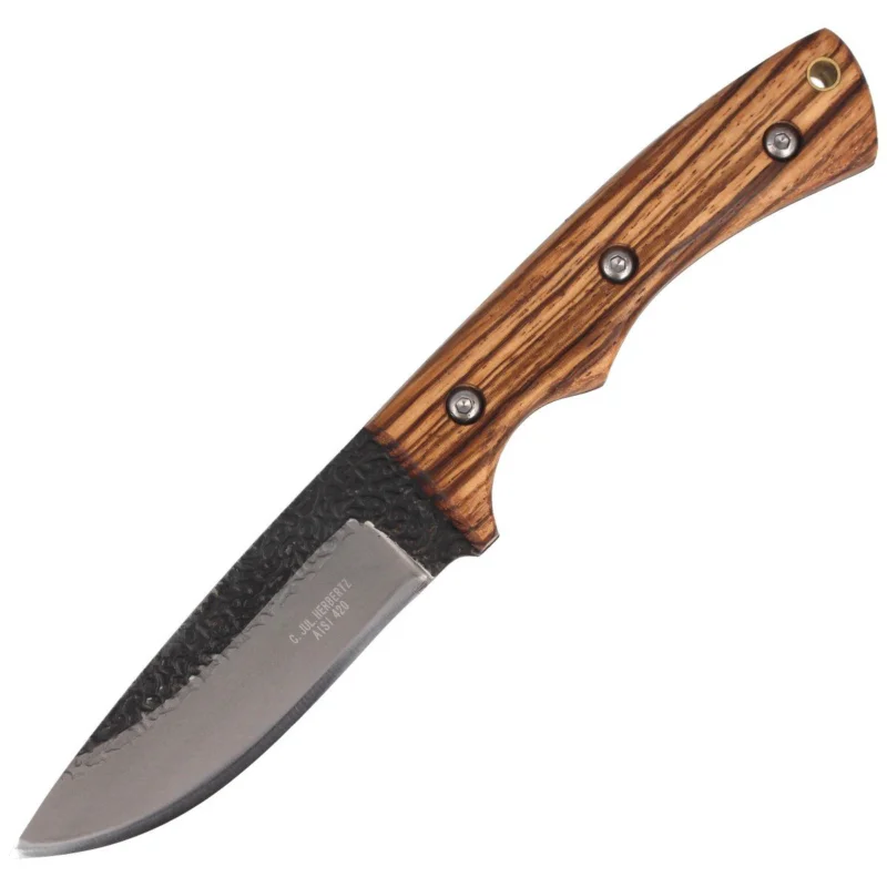 Popularny Herbertz CJH Knife Zebra Wood, Satin/Forged 420 (10000393 - 104210)