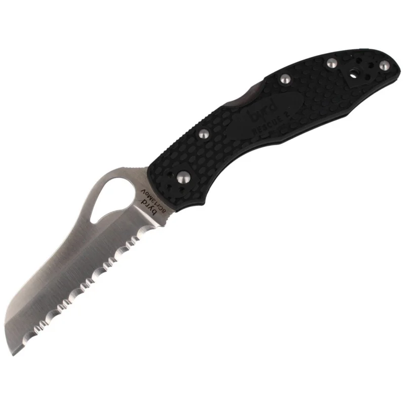 Nóż Spyderco Byrd Meadowlark 2 Rescue FRN Black, Spyder (BY19SBK2) Łatwy zwrot