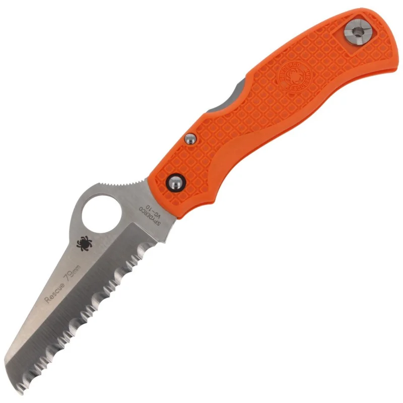 Nóż składany Spyderco Rescue 79mm FRN Orange (C45SOR) Taniej