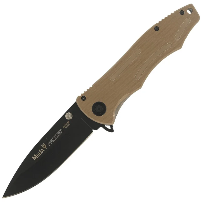 Nóż składany Muela Panzer-10DES Desert PTB/Fiber Glass, Black PTFE X60CrMoV15 Obniżka ceny
