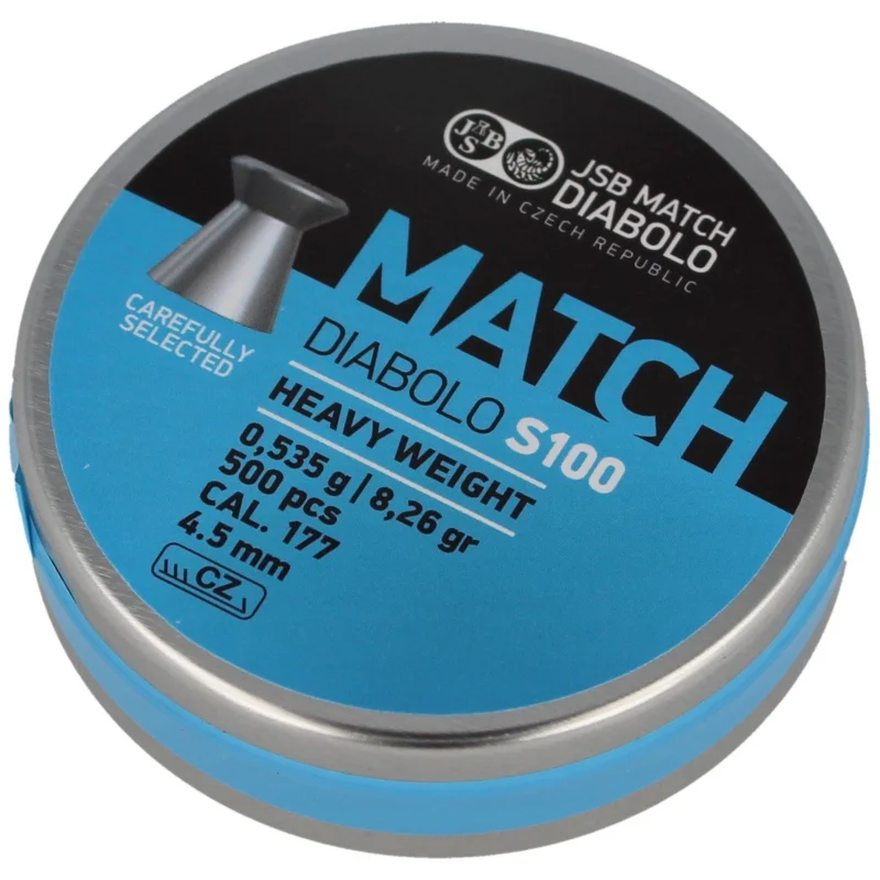 JSB Match Heavy Weight S100 Pellets 4.50 mm, 500 pcs (000025-500) Ostatnie sztuki