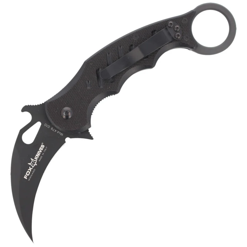Fox Karambit Knife w/ Emerson Wave Black G10, Black Idroglider N690Co (479) Super okazja