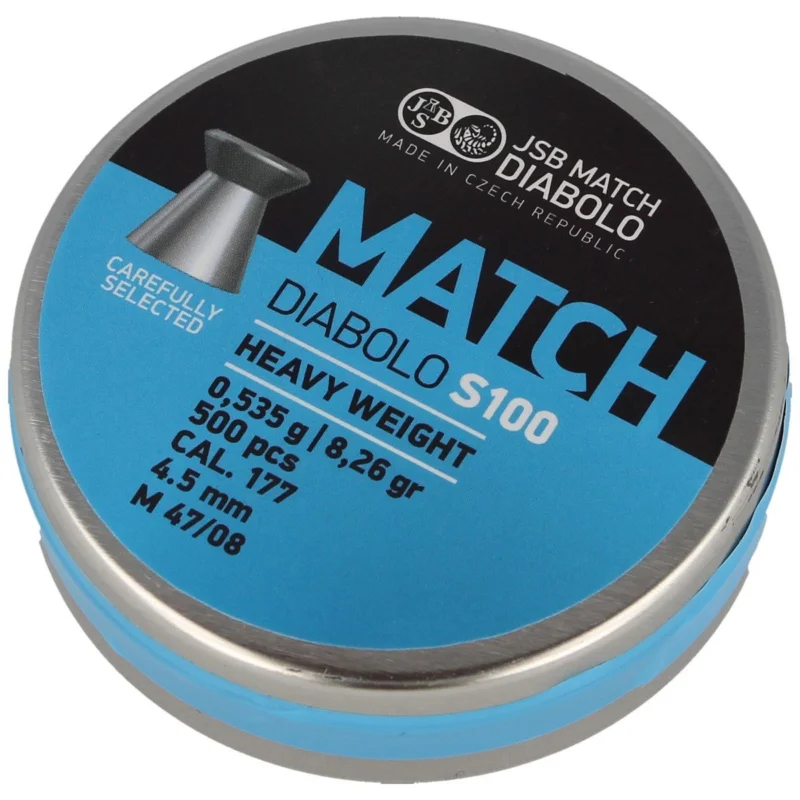 JSB Match Heavy Weight S100 Pellets 4.49 mm, 500 pcs (000024-500) Bezpieczne zakupy