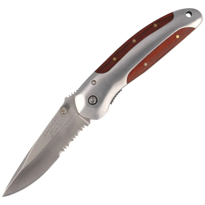 Kup online Nóż składany Herbertz CJH Pakka Wood/Steel, Satin 420 (44199)