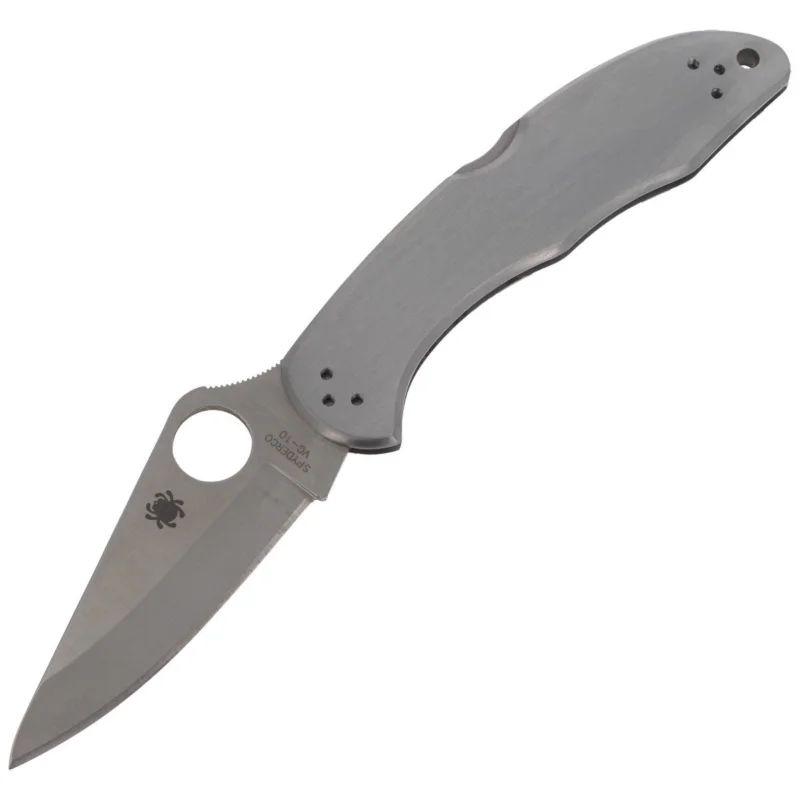 Spyderco Delica 4 Stainless Steel PlainEdge Knife (C11P) Dostępne od ręki