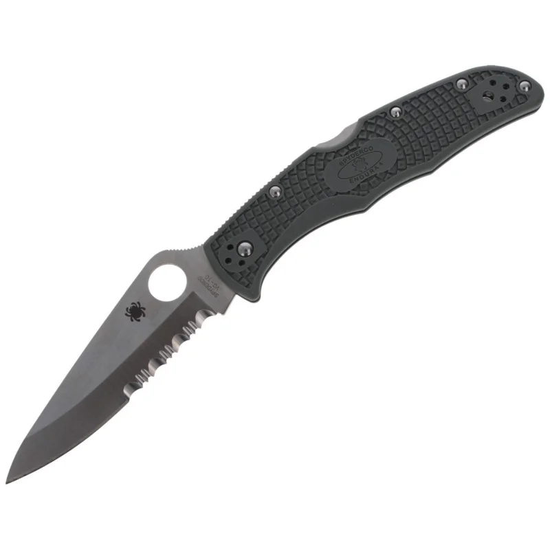 Spyderco Endura 4 FRN Foliage Green CombinationEdge Knife (C10PSFG) Wysoka jakość