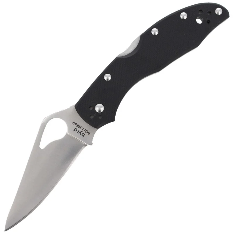 Nóż składany Spyderco Byrd Meadowlark 2 G-10 Black, Plain (BY04GP2) Hit sprzedaży