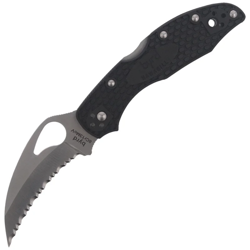 Bestseller Nóż składany Spyderco Hawkbill Byrd FRN Black, Spyder (BY22SBK)
