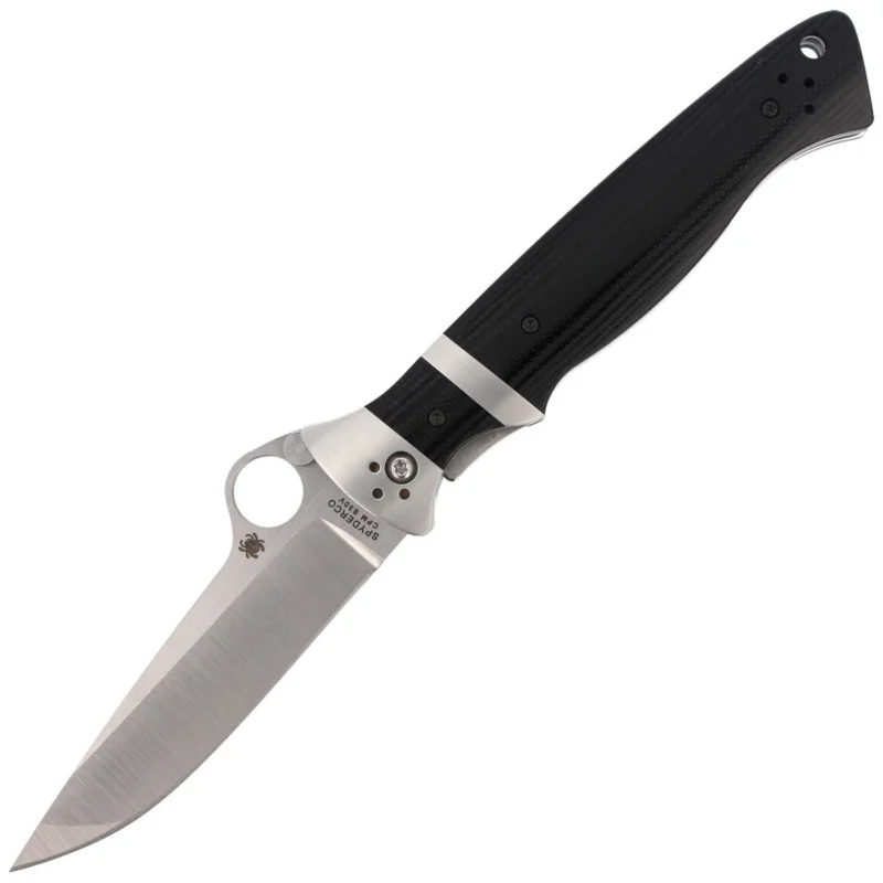Nóż składany Spyderco Vallotton Sub-Hilt Black G10, Satin CPM S30V by Butch Vallotton (C149GP) Wysoka jakość