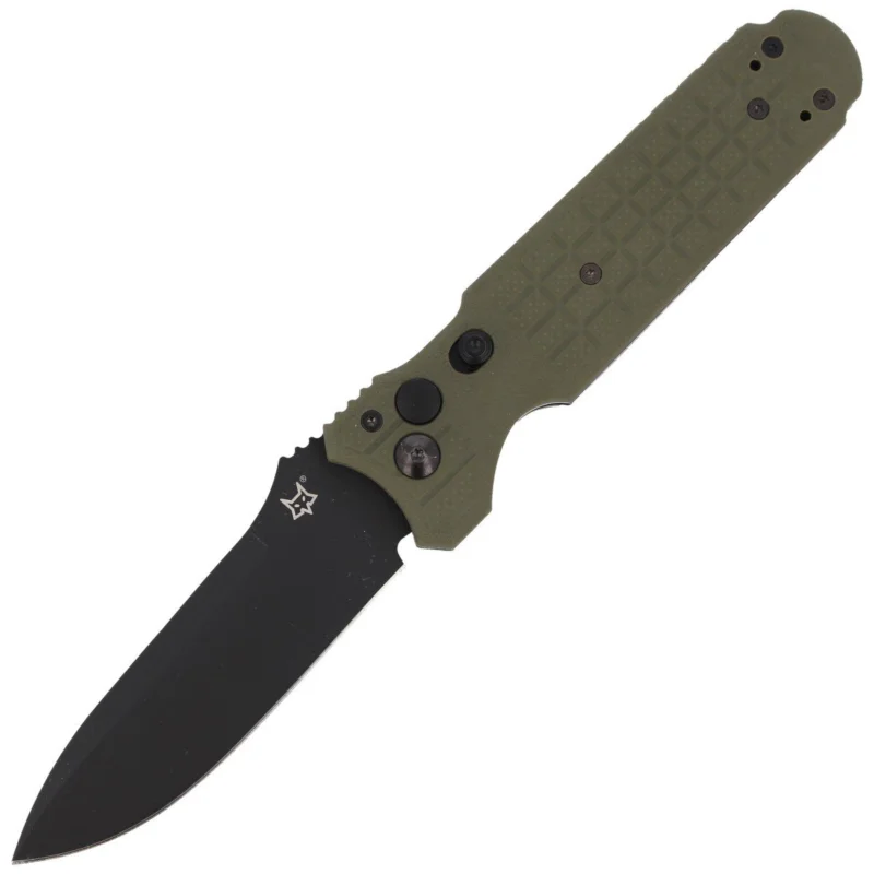 Nie przegap Nóż automatyczny Fox Predator II 2F Full Auto OD Green FRN, Black Idroglider N690Co (FX-448 OD)