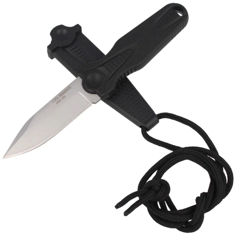Darmowa dostawa Nóż na szyję CJH Solingen Neck Knife Black Polymer, Satin (10000347 - 108307)