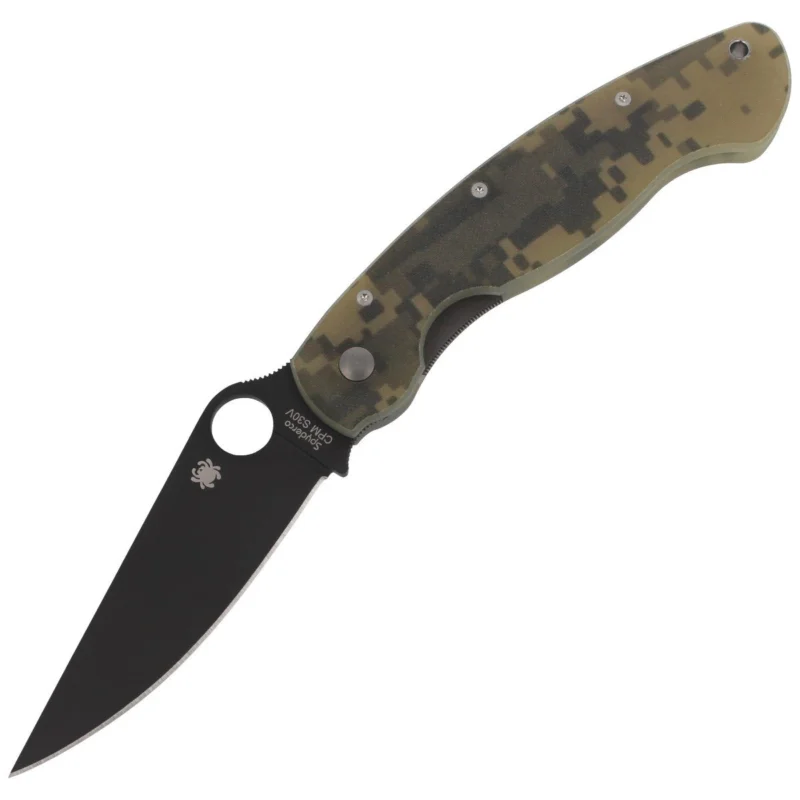 Nóż składany Spyderco Military Digital Camo G10, Black DLC CPM S30V by Sal Glesser (C36GPCMOBK) Ostatnie sztuki