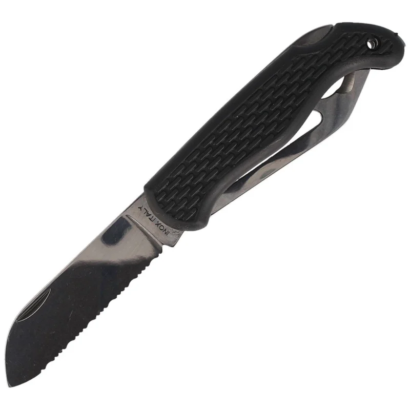 Nie przegap MAC Coltellerie Boat 2 Sailing Knife Black PP/TPE,Satin W 1.4034 (MC BOT2.N)