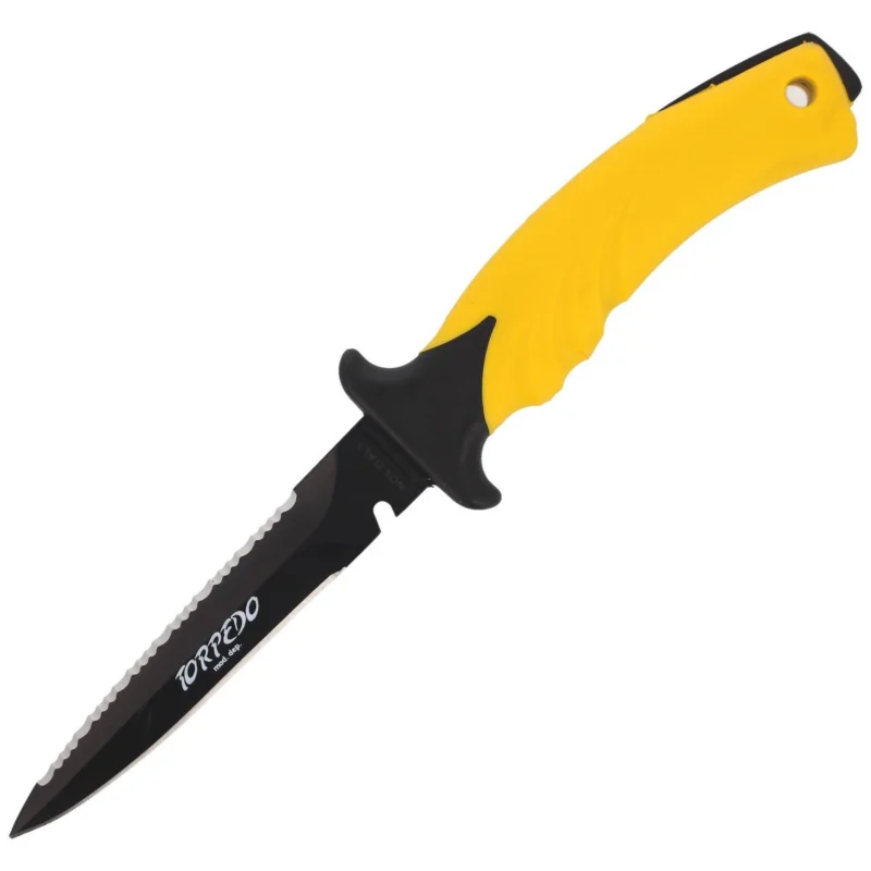 MAC Torpedo 11 Diving Knife Yellow PP-TPE, Black Idroglider W 1.4060 Taniej