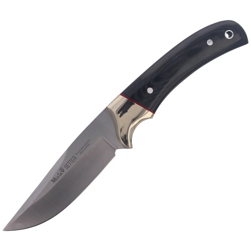 Muela Full Tang Knife Black Micarta, Satin 1.4116 (SETTER-11M) Rabat