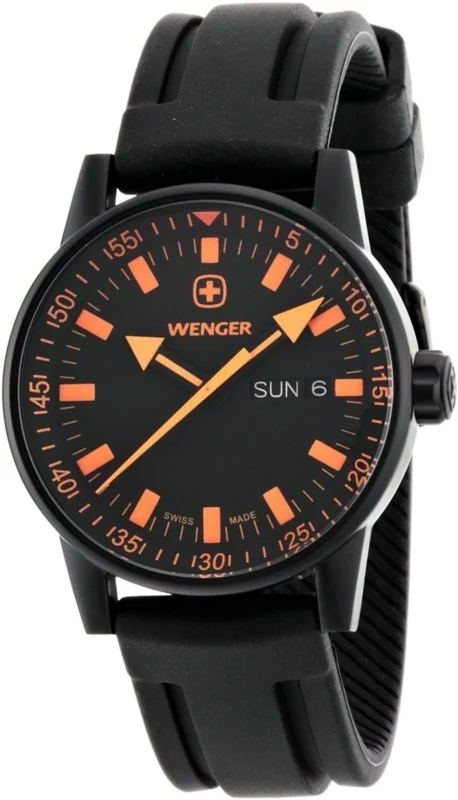 Zegarek Wenger Commando Black Line70173, PVD, Black Dial, Silicone Strap Dostępne od ręki