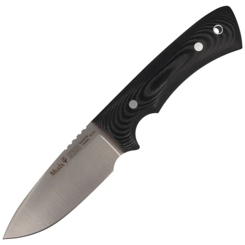 Ostatnie sztuki Nóż Muela Full Tang Black Micarta, Satin 14C28N (RHINO-9M)