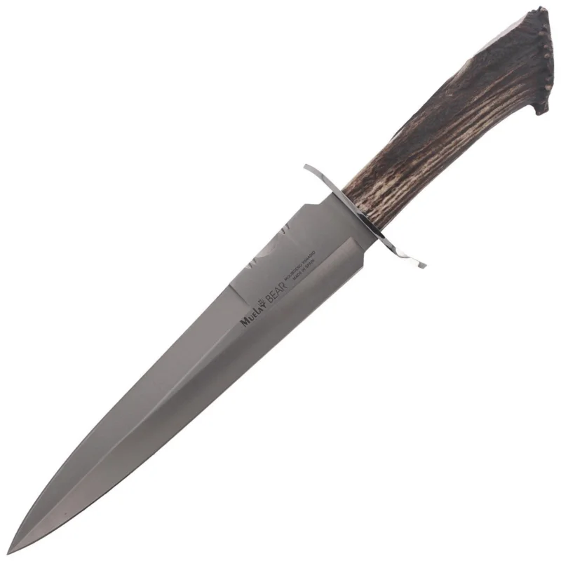 Bezpieczna płatność Nóż Muela Bear-24S Remate Crown Stag, Satin X50CrMoV15