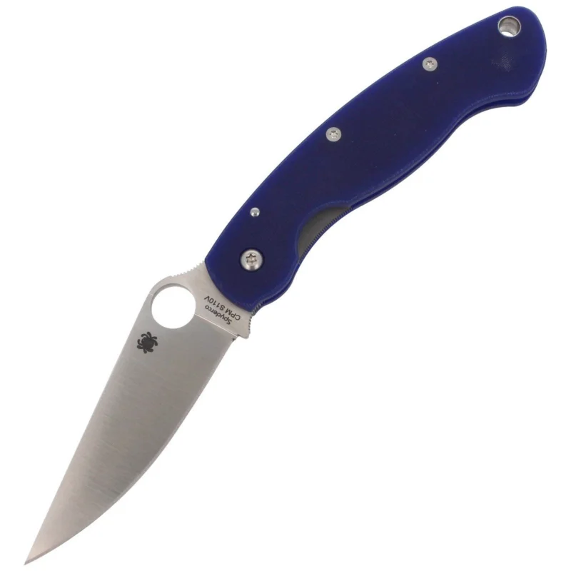 Bezpieczne zakupy Nóż składany Spyderco Military Dark Blue G10, Satin CPM S110V by Sal Glesser (C36GPDBL)